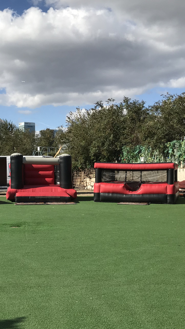 Red and Black ball pit and bouncy castle package hire Kent, London, Essex, Surrey and Sussex